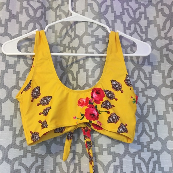 yellow floral bikini set - Picture 2 of 4